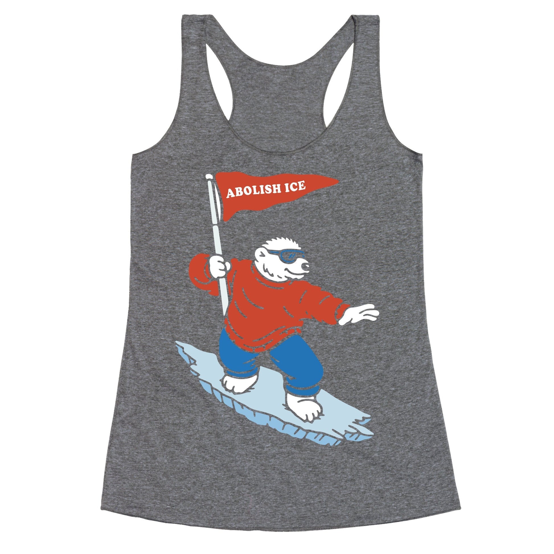 Abolish ICE Bear Racerback Tank
