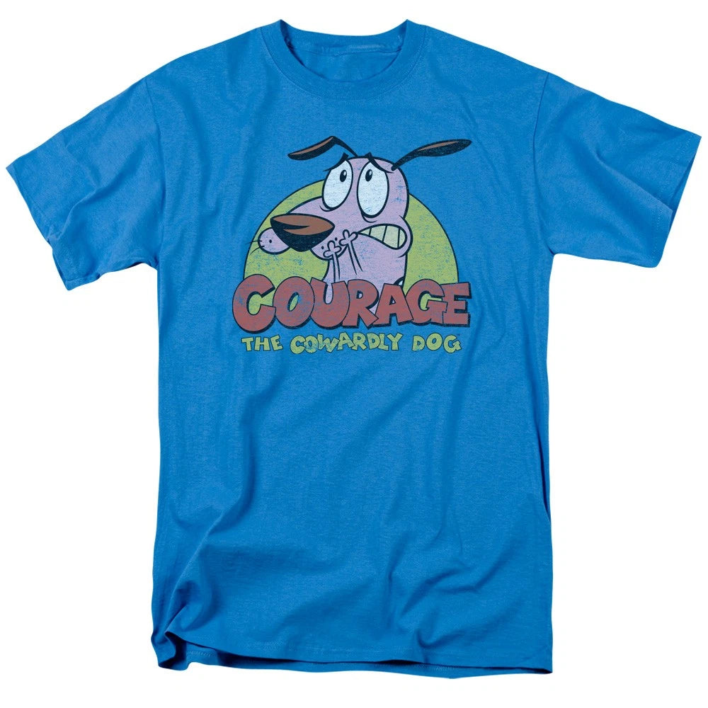 Courage The Cowardly Dog Logo Licensed Adult T-Shirt