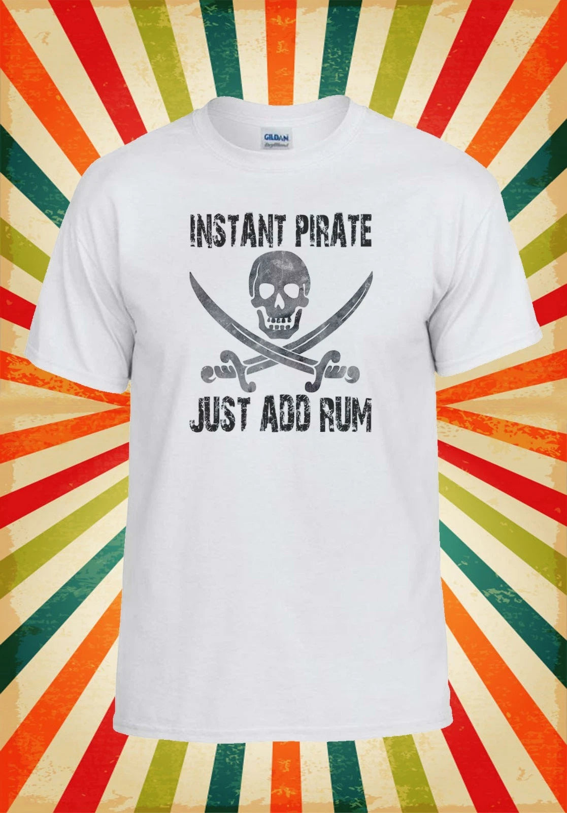 Instant Pirate Just Add Rum Novelty Men Women Vest Tank Top Unisex T Shirt 1547