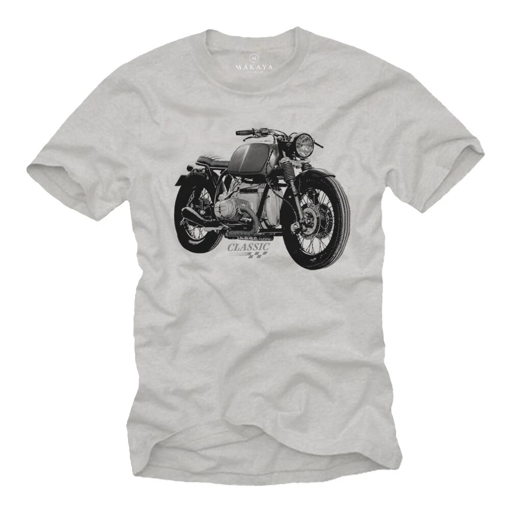 Motorcycle T-Shirt Mens R/80/100/1200/GS/T Vintage Cafe Racer Gifts Biker