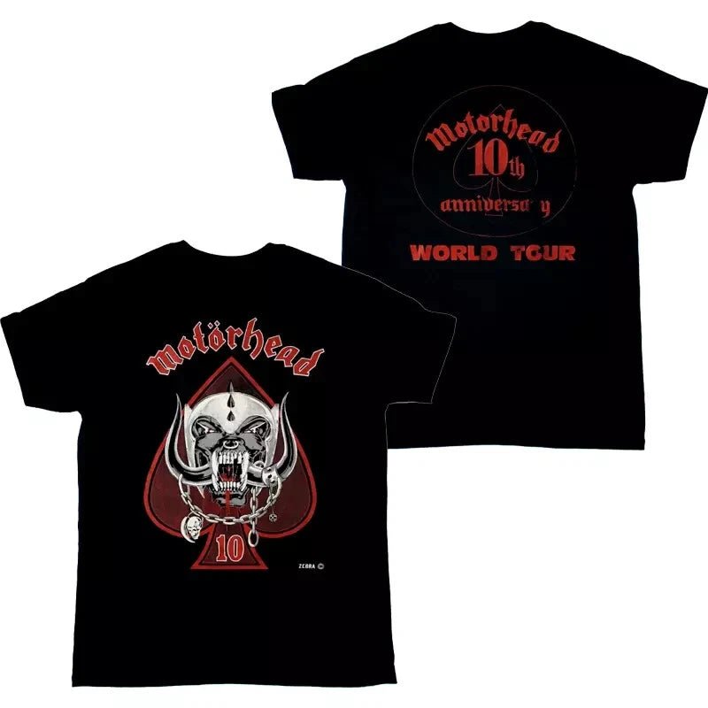 Motorhead Anniversary Tour 10th S-5xl 1985 Fullsize T-Shirt Black World 1986