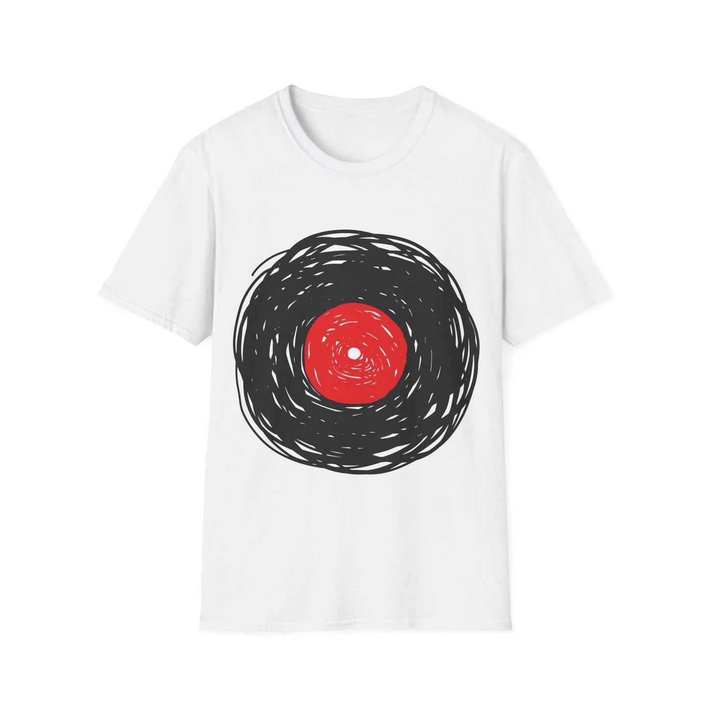 Vinyl Album Sketch T-Shirt, Record Album Tee, Retro Music Lover Shirt