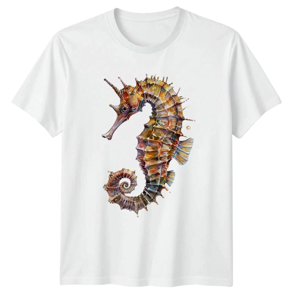 Seahorse Watercolor T-Shirt Marine Life Gift For Him And Her