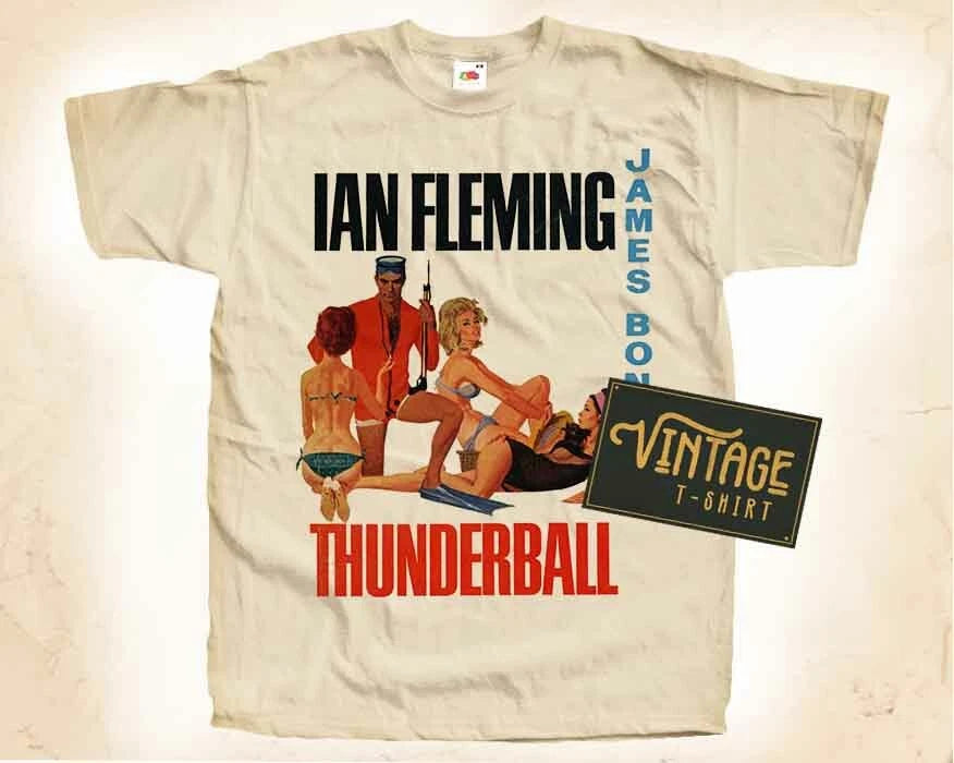 James Bond Thunderball  V1 Vintage T Shirt for Men NATURAL S-5XL
