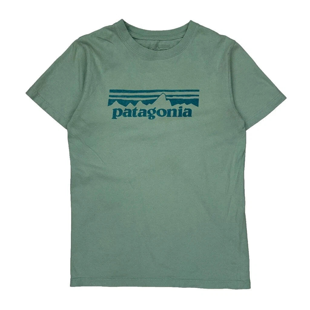 Patagonia Slim Fit T-Shirt - Small Green Cotton