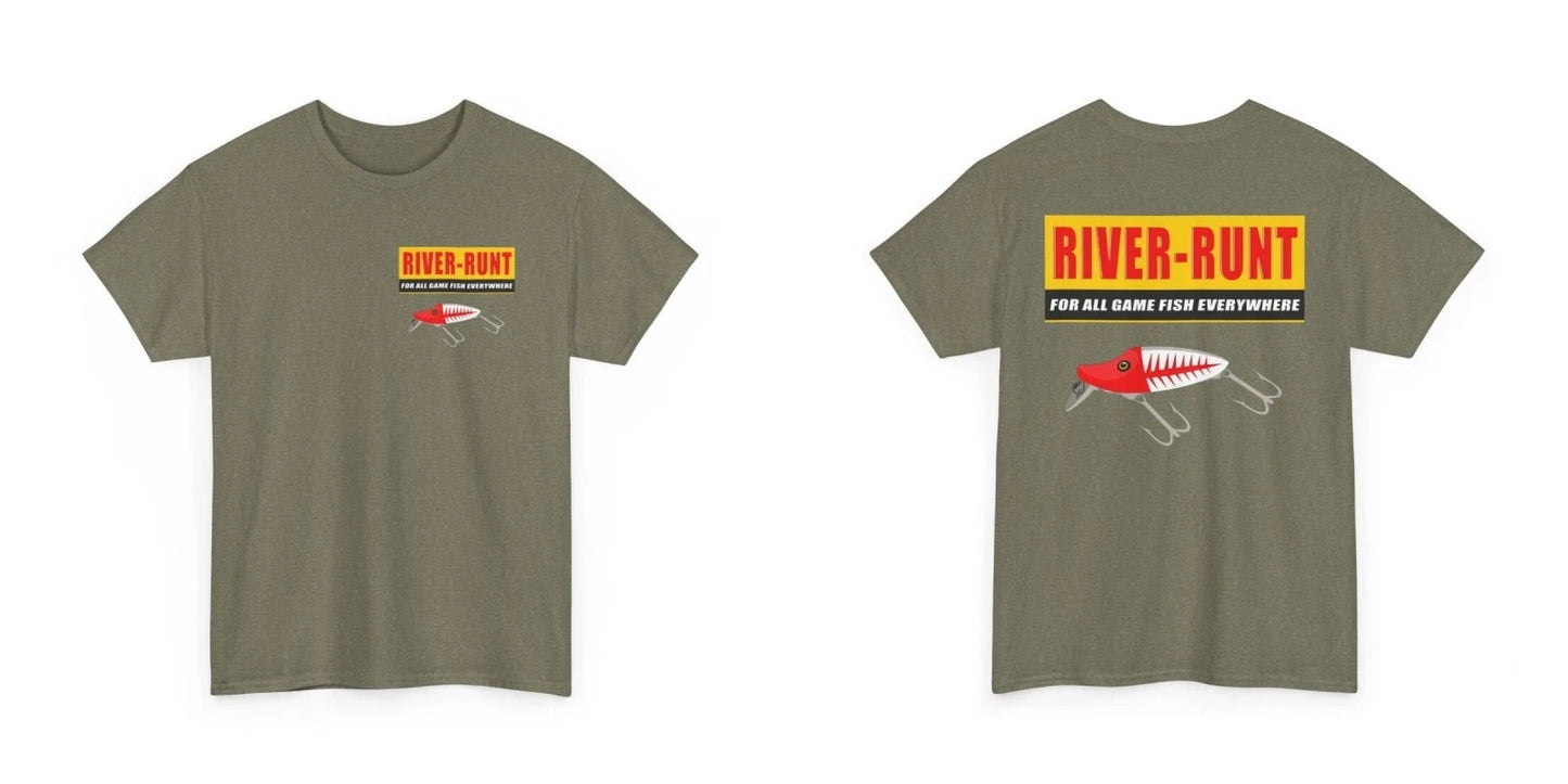 Heddon River Runt Lure Vintage Spook Fishing Bait Tackle 2 sided Graphic T-Shirt