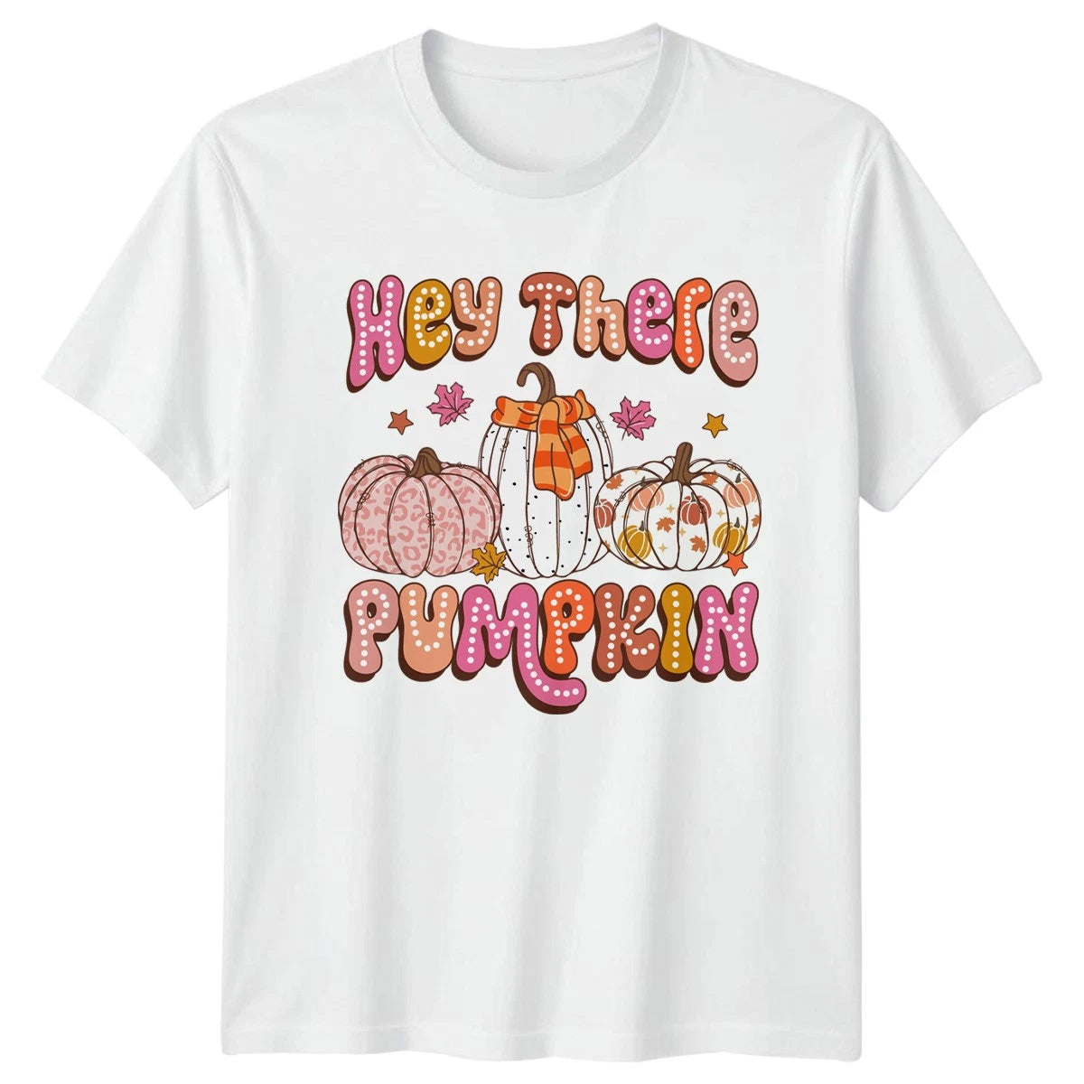 Hey There Pumpkin Womens T-Shirt Groovy Boho Fall Seasonal