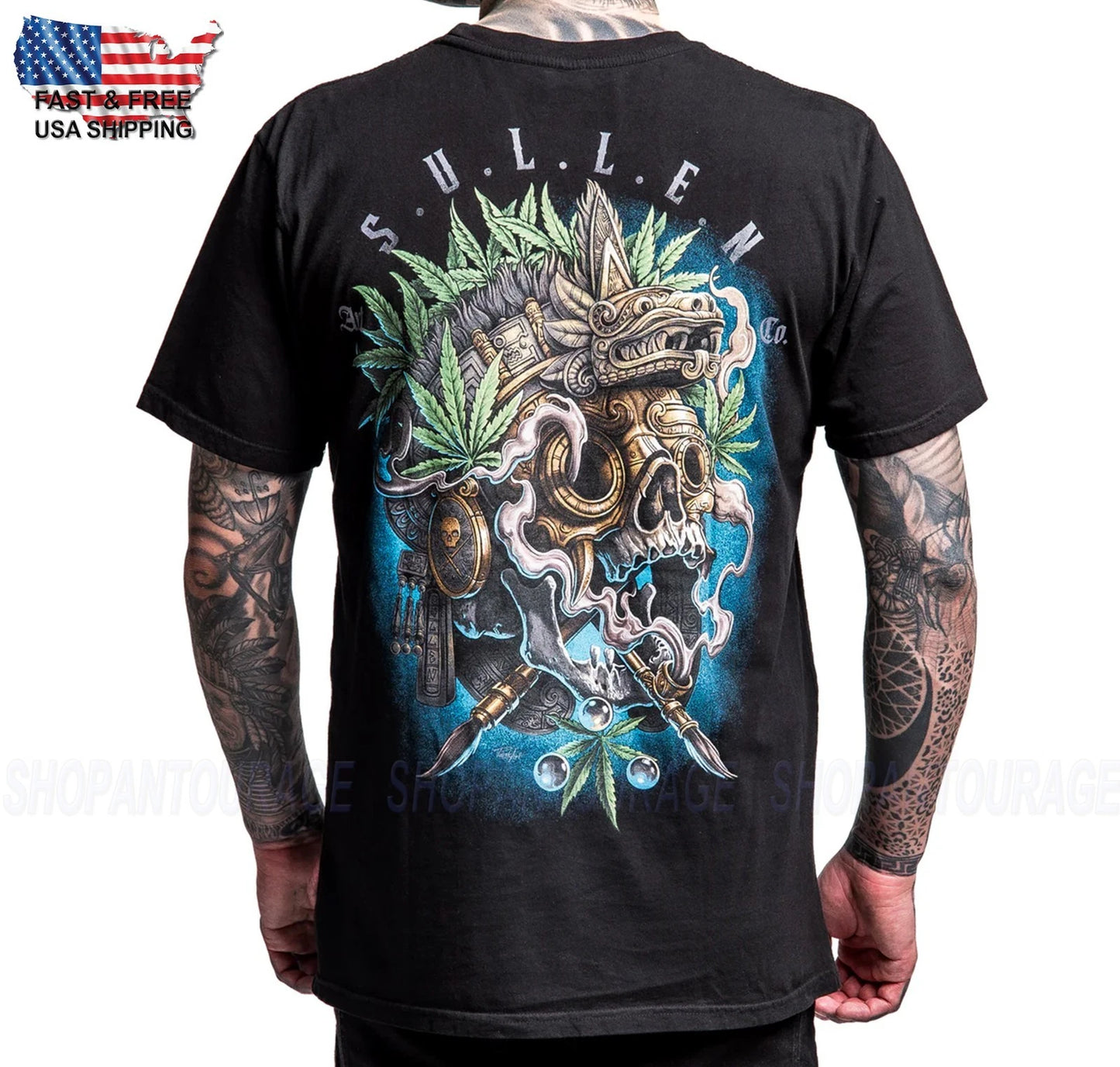 Sullen Art Collective Flower God Premium SCM8092 Short Sleeve T-shirt For Men