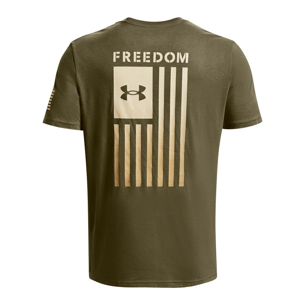 Under Armour 1377056 Men's UA Freedom Flag Gradient T-Shirt, OD Green, Medium