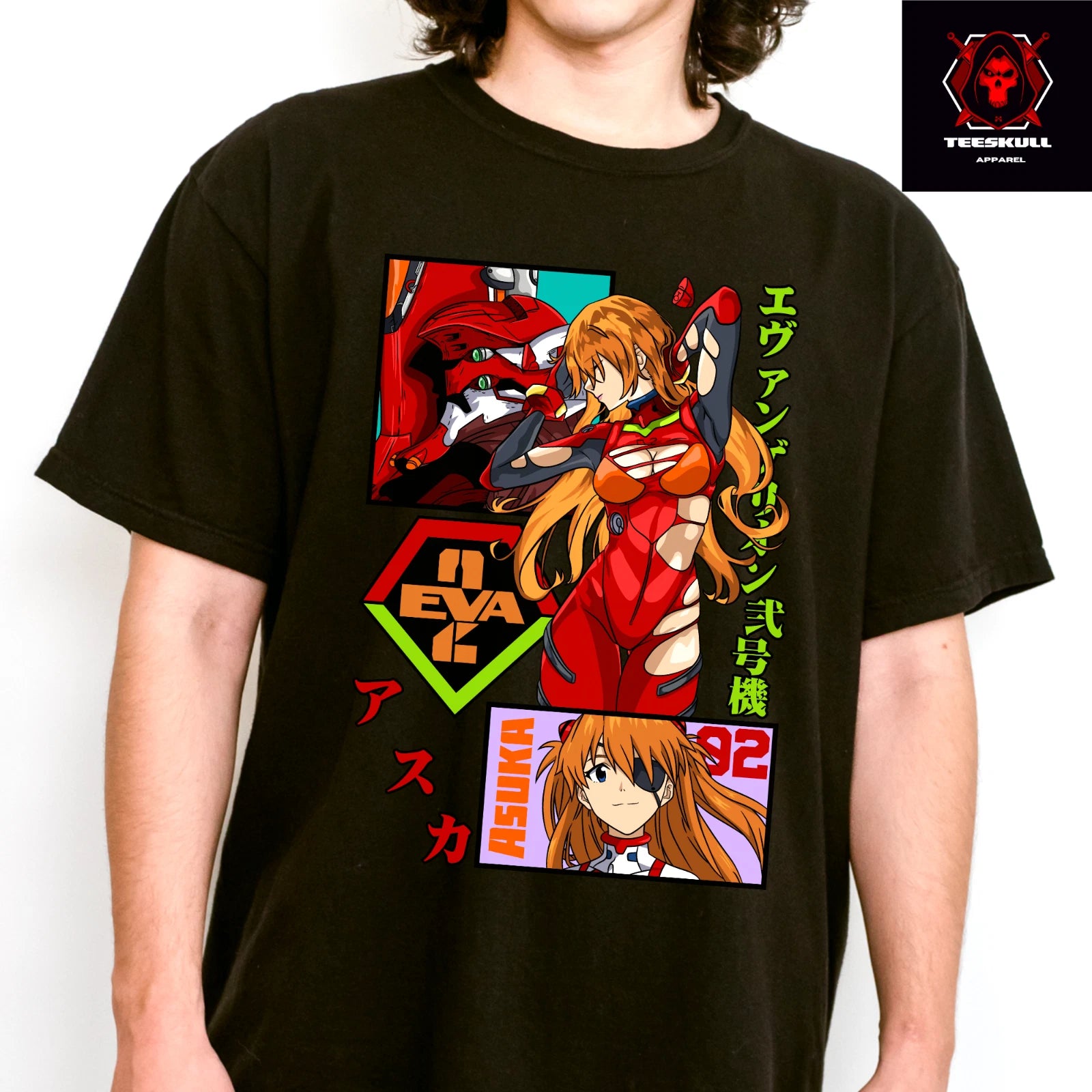 NEON GENESIS Asuka Langley Soryu Anime Character Unisex Premium T-Shirt 🔥