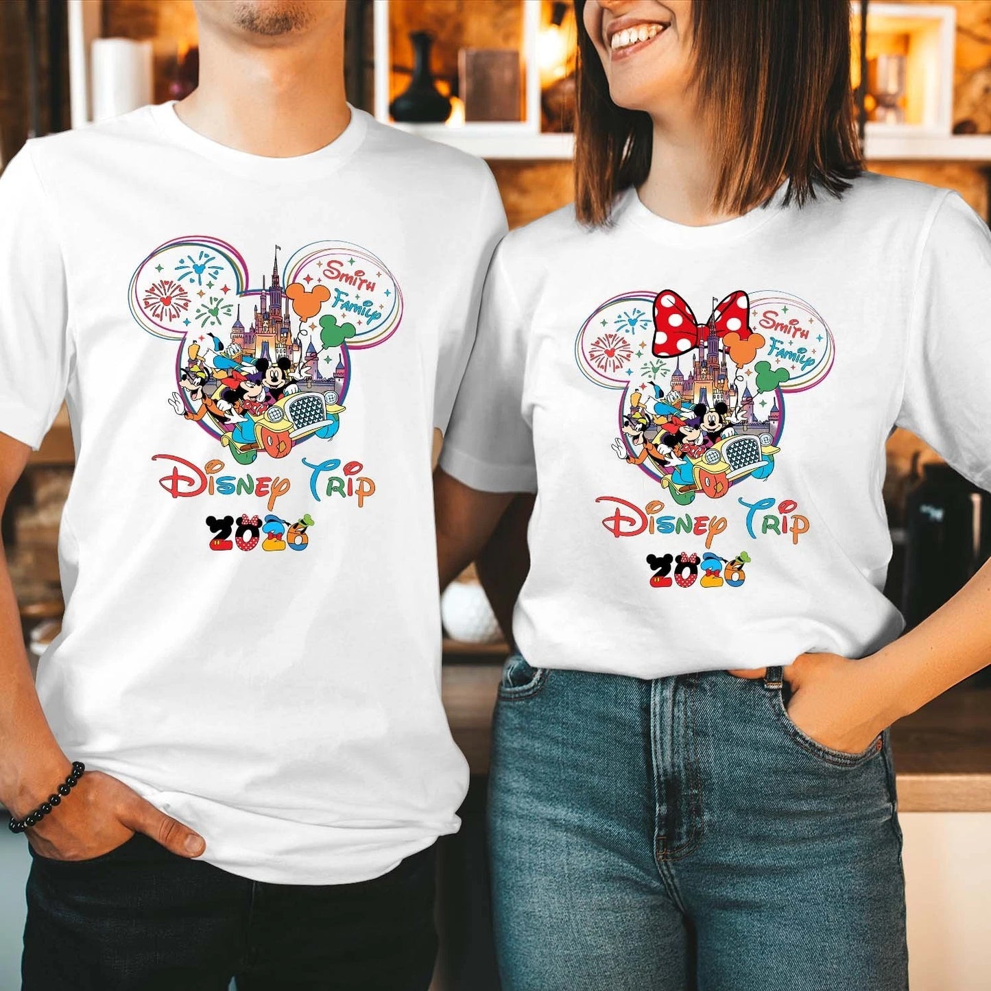 Disney Trip 2026 Matching Family T-Shirt Mickey Minnie Custom Vacation T-3202