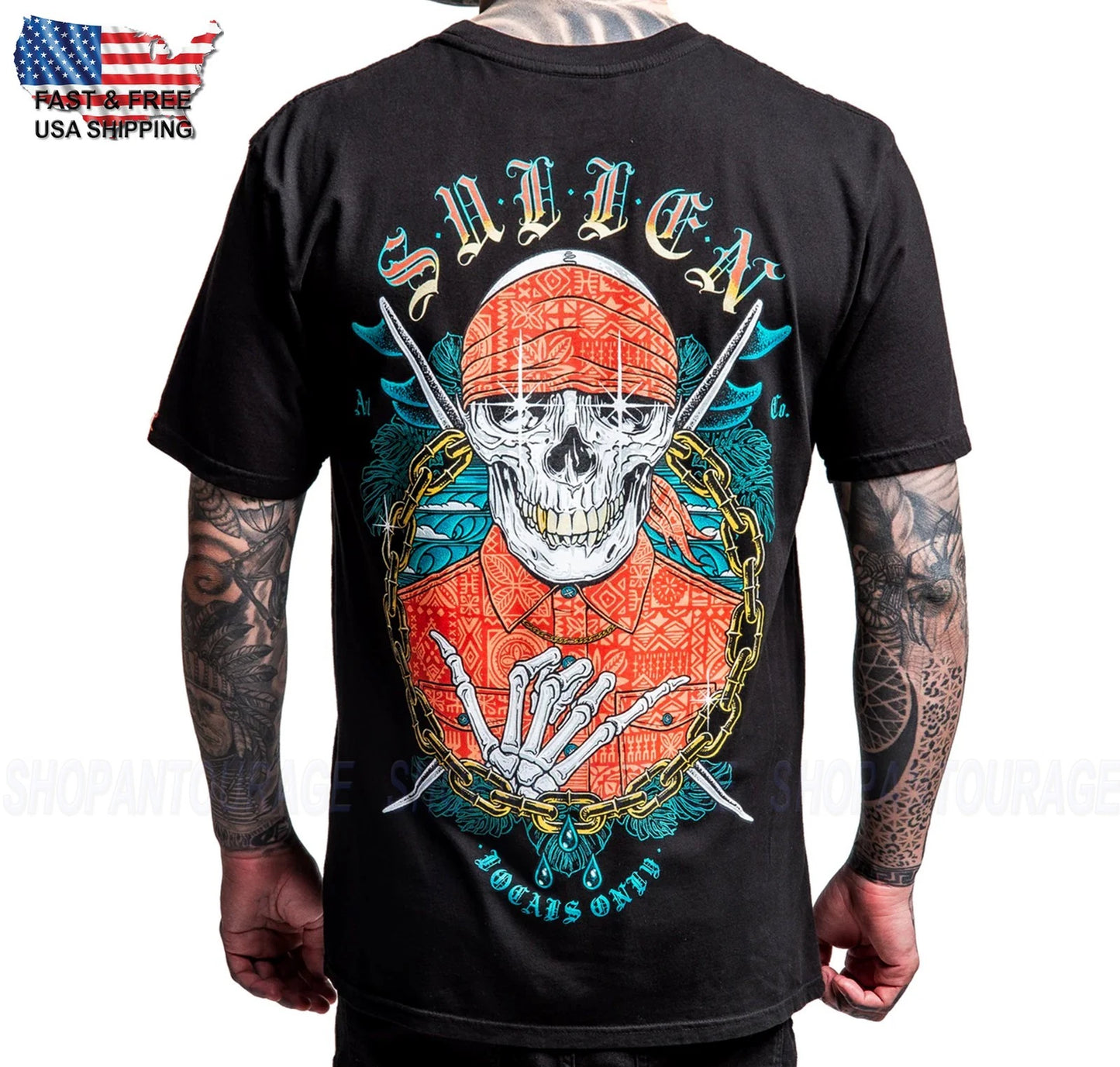 Sullen Art Collective Locals Premium Fit SCM8047 Short Sleeve T-shirt For Men