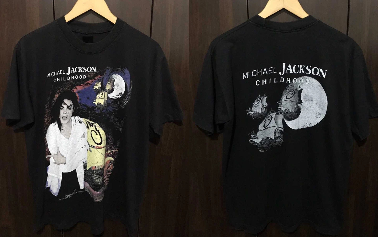 Vintage 1995 Michael Jackson Childhood T-Shirt Rare Graphic Band Tee S-5XL