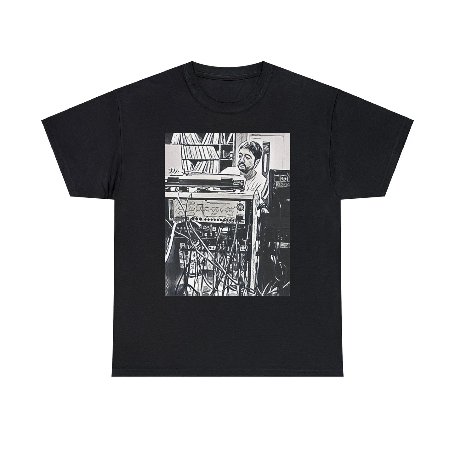 Nujabes Graphic Print Short Sleeve Crew Neck Unisex Heavy Cotton Art Tee Shirt