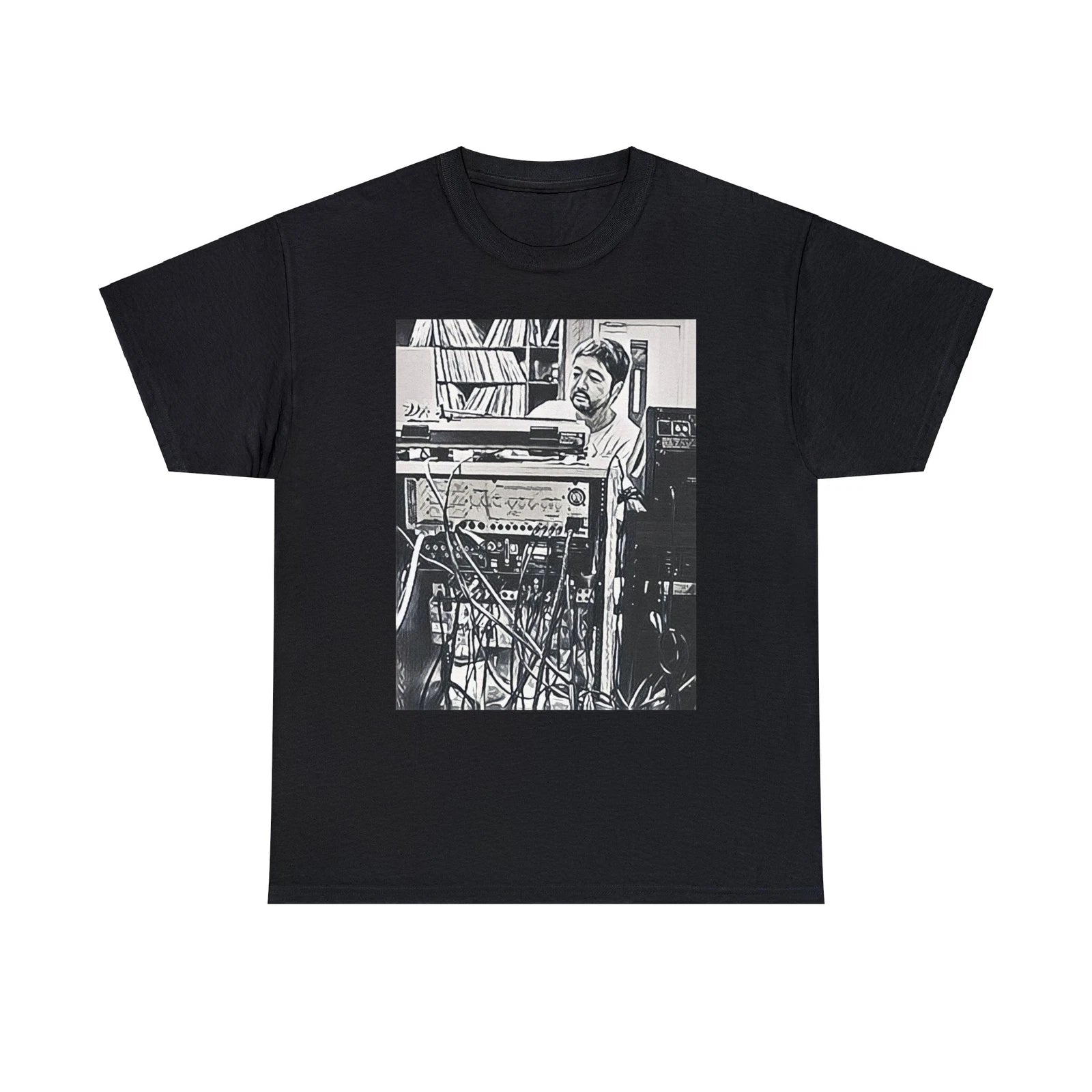Nujabes Graphic Print Short Sleeve Crew Neck Unisex Heavy Cotton Art Tee Shirt