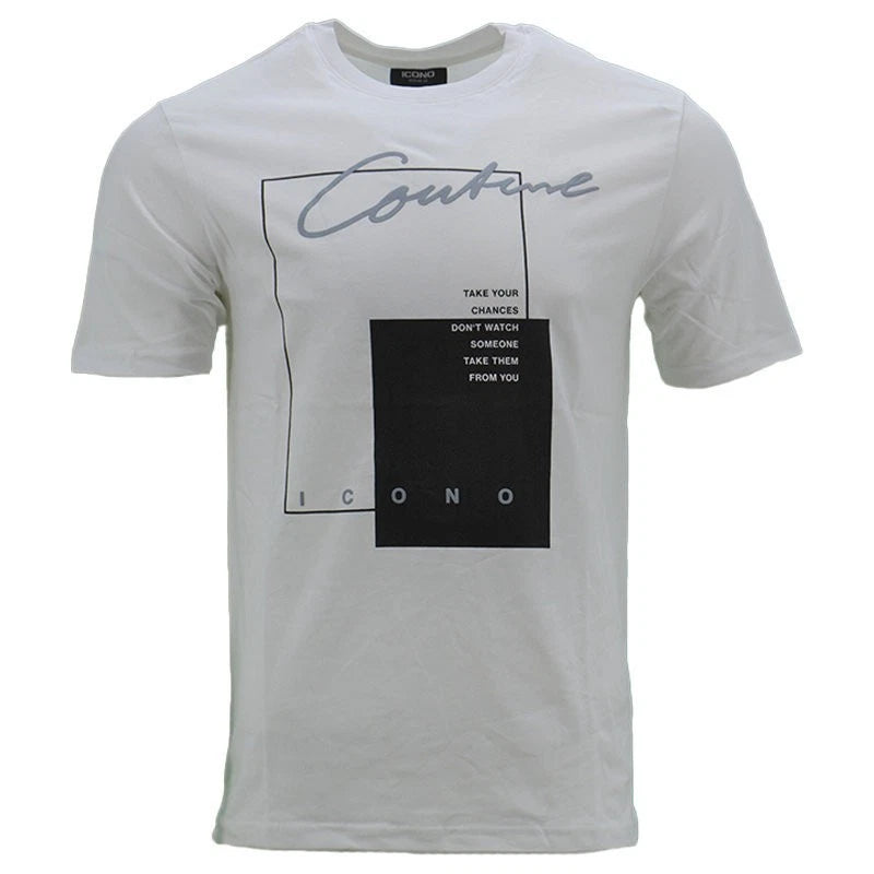 New Mens Printed T Shirts Cotton Short Sleeve Crew Neck Summer Beach Top Tees