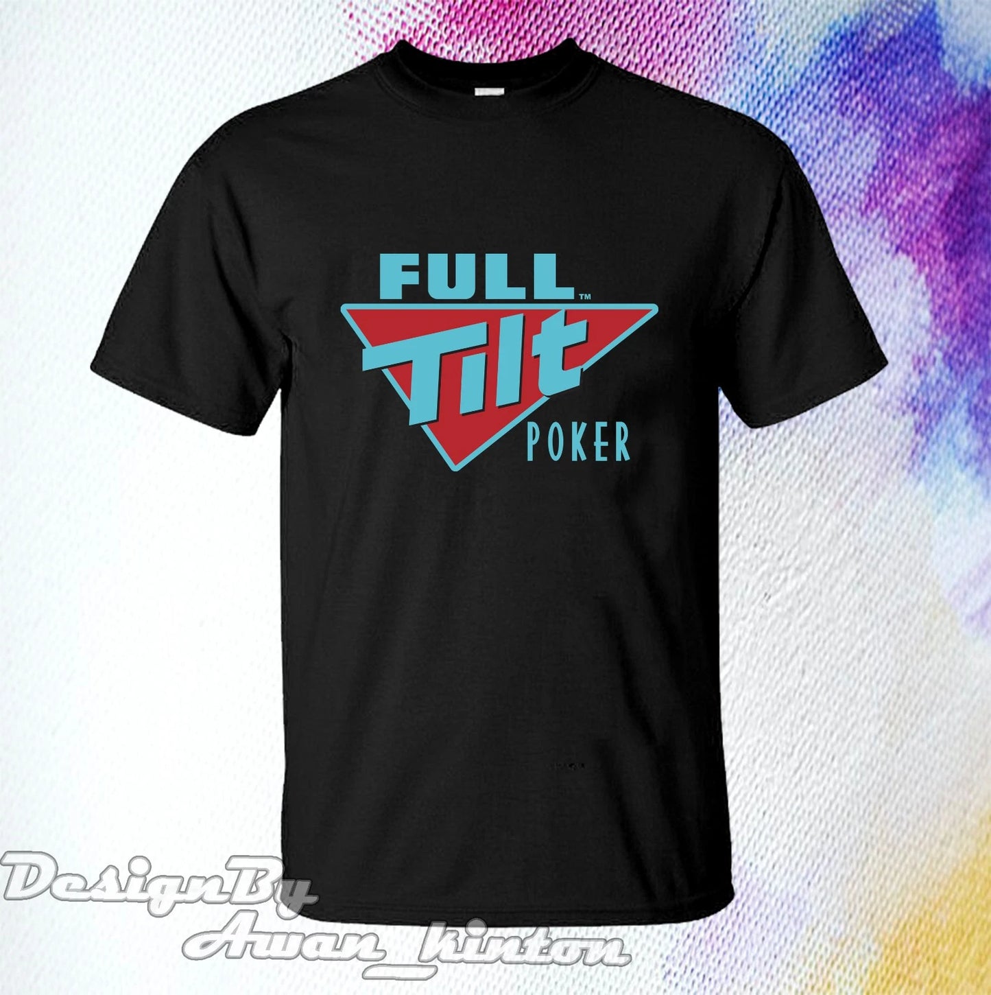 Tee Shirt Funny Full Tilt Poker Logo Tshirt Made In Usa Cotton