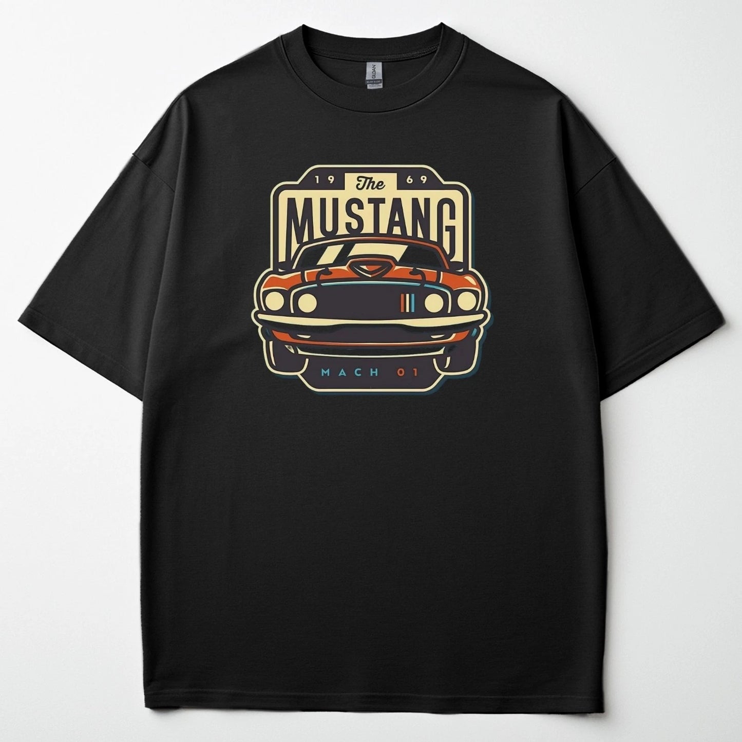 1969 Mustang Mach 1 Shirt Vintage American Muscle Car Graphic Tee Retro Gift