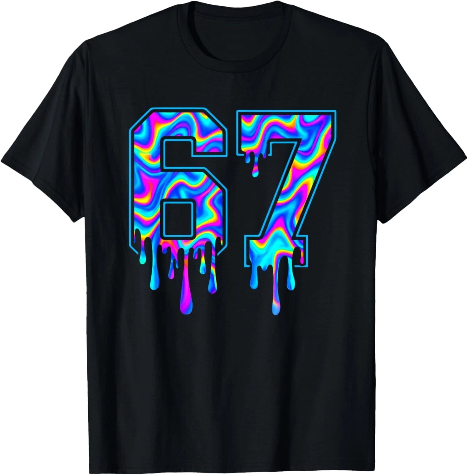 Swirl Six Seven Drip 6 7 Meme Gen Alpha Slang  Unisex T-Shirt