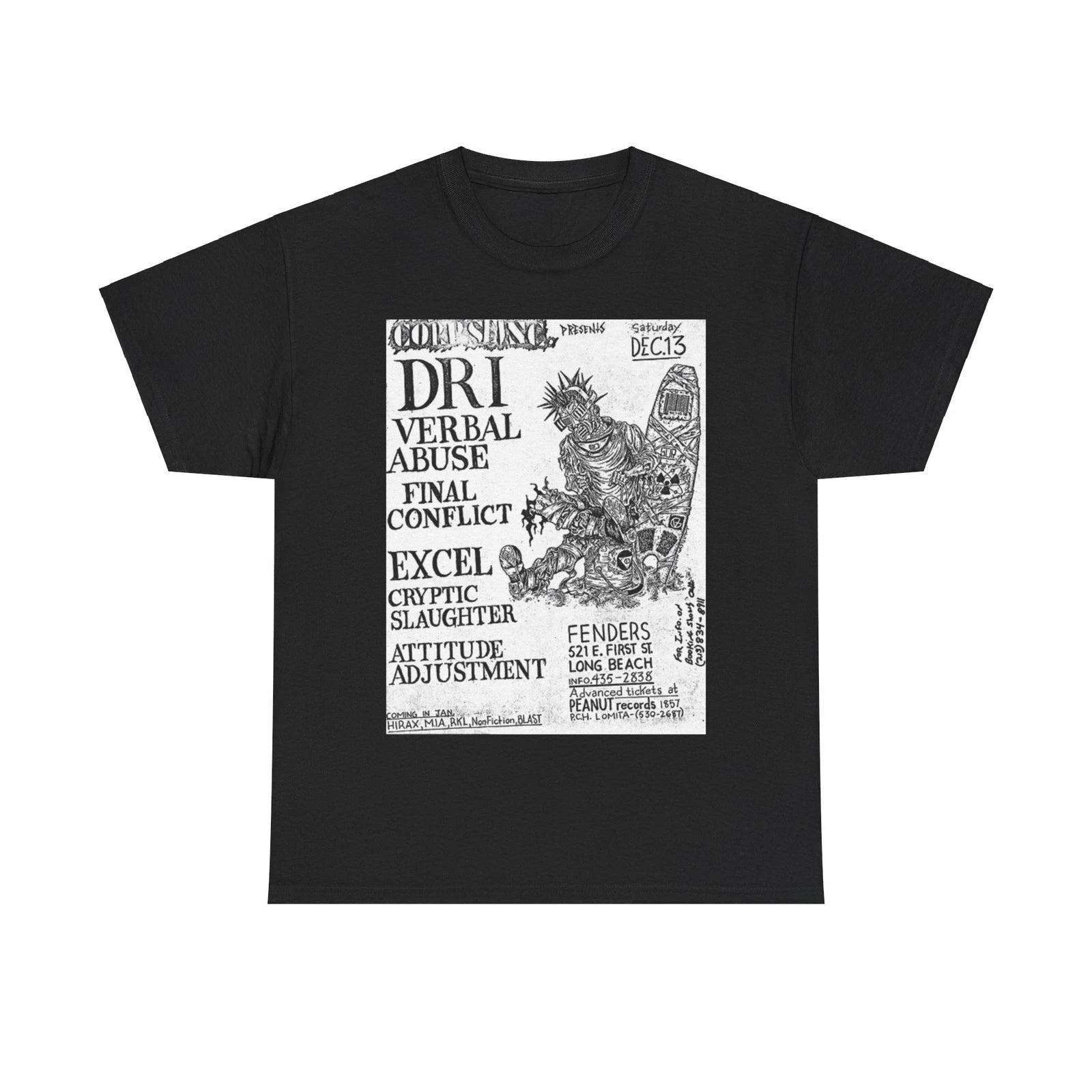 DRI Vintage Punk Rock Flyer Unisex Heavy Cotton Tee