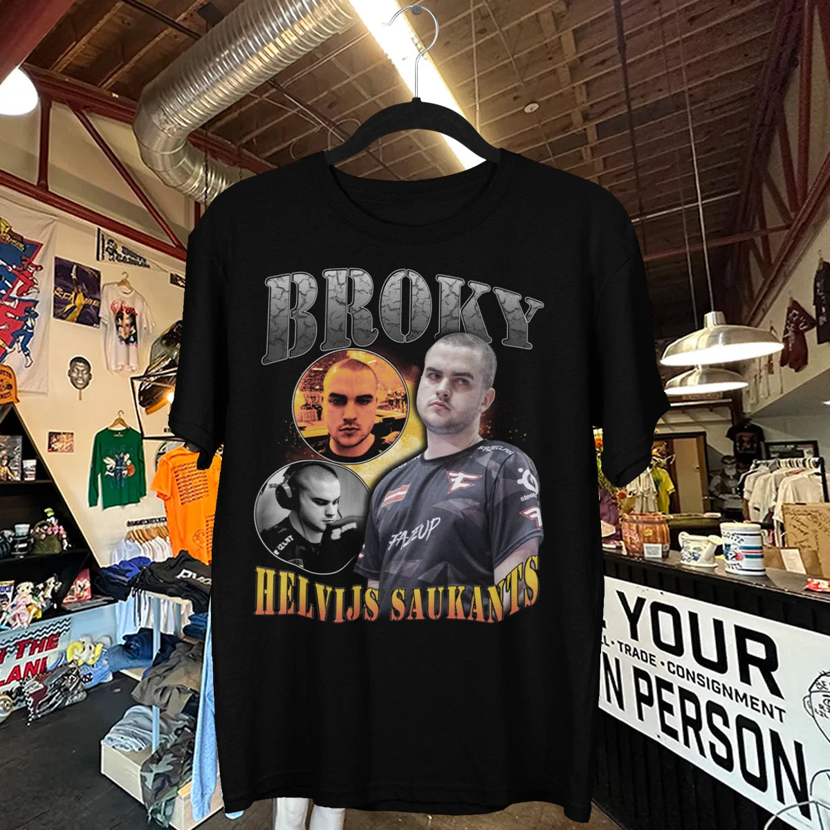 Vintage Broky FaZe Clan Bootleg T-Shirt - CS Esports Gaming Tee