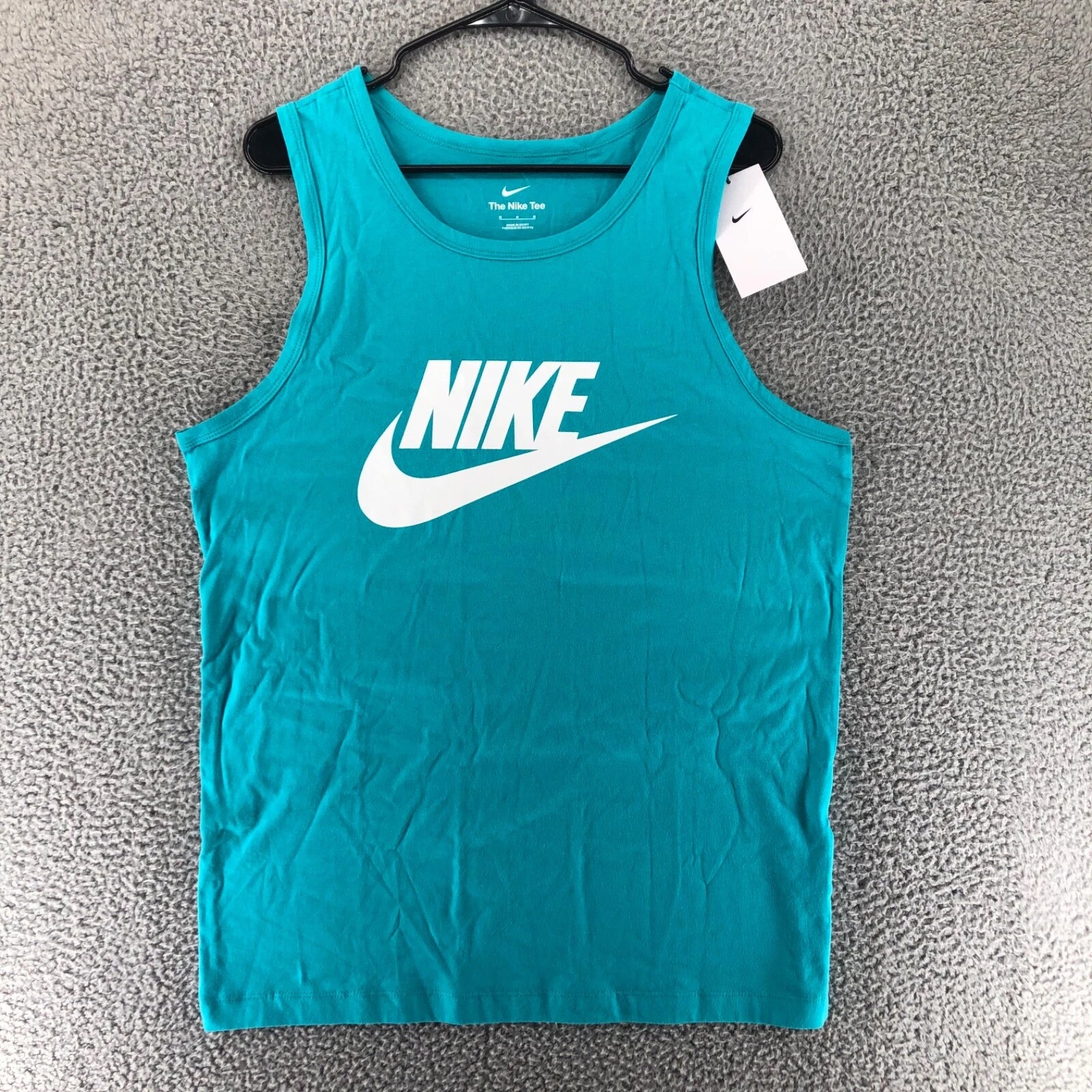 Nike Sportswear Icon Futura Tank Top Men’s M Teal Green White AR4991 345