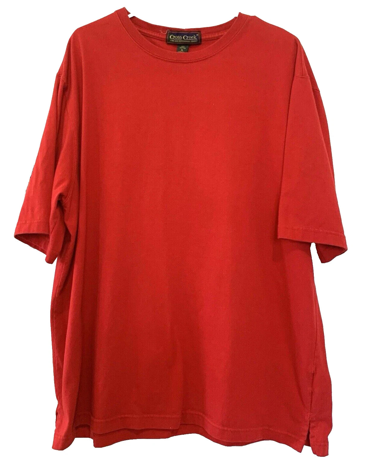 Cross Creek T-Shirt Mens XL 100% Cotton Red The Exceptional Shirt Minimalist