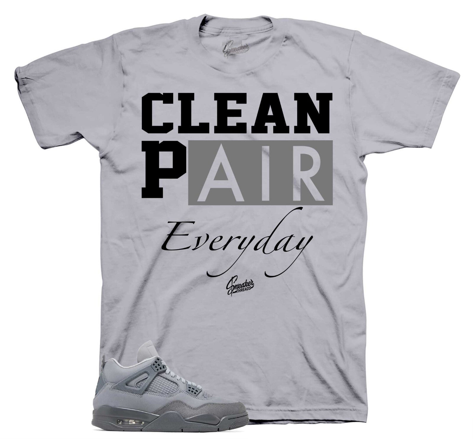 Shirts To Match Retro 4 Wet Cement Olympic Paris - Clean Pair Sneaker Tees