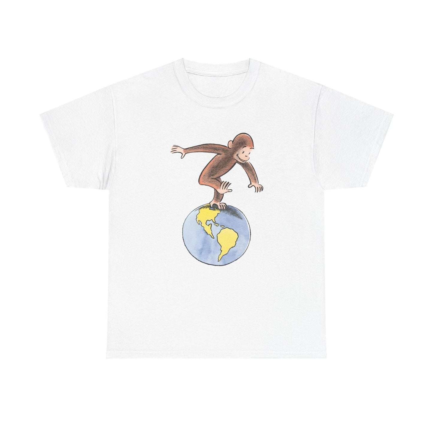Vintage Curious George T-Shirt, Stay Curious, Travel & Learning, Curious George