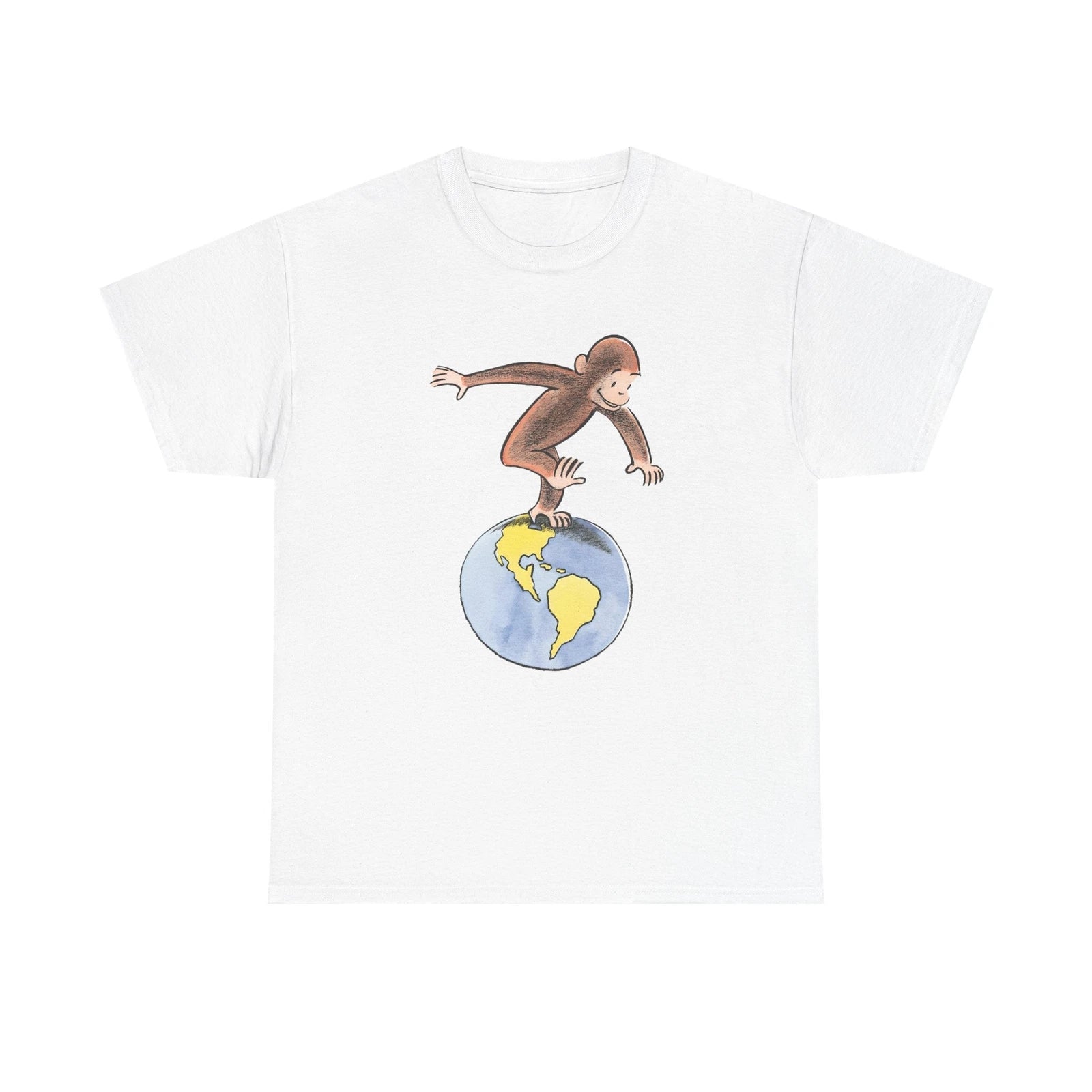 Vintage Curious George T-Shirt, Stay Curious, Travel & Learning, Curious George