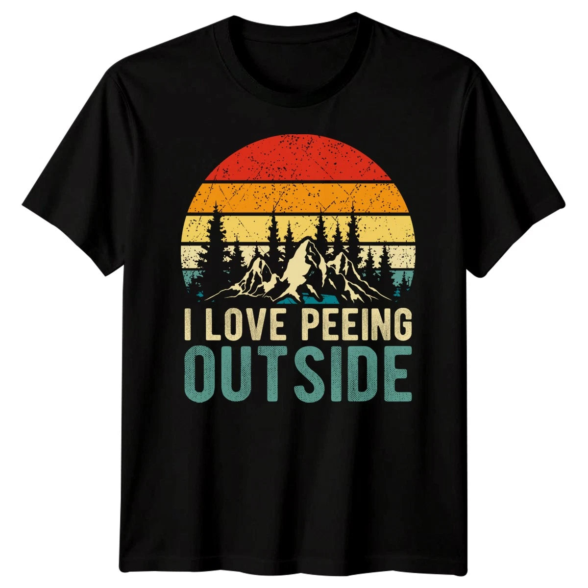 Camping I Love Peeing Outside T-Shirt Funny Hiking Outdoors Gift Men Women Tee