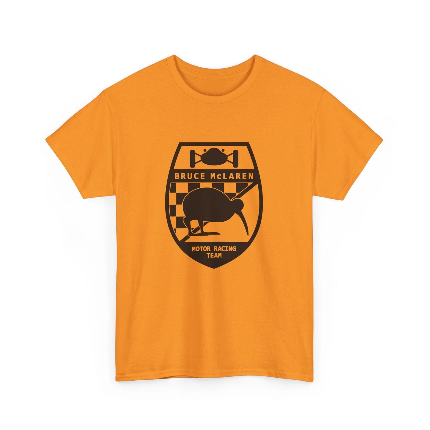 Bruce McLaren Tribute T-Shirt - Vintage Kiwi Racing Team Tee - Formula Fans Gift