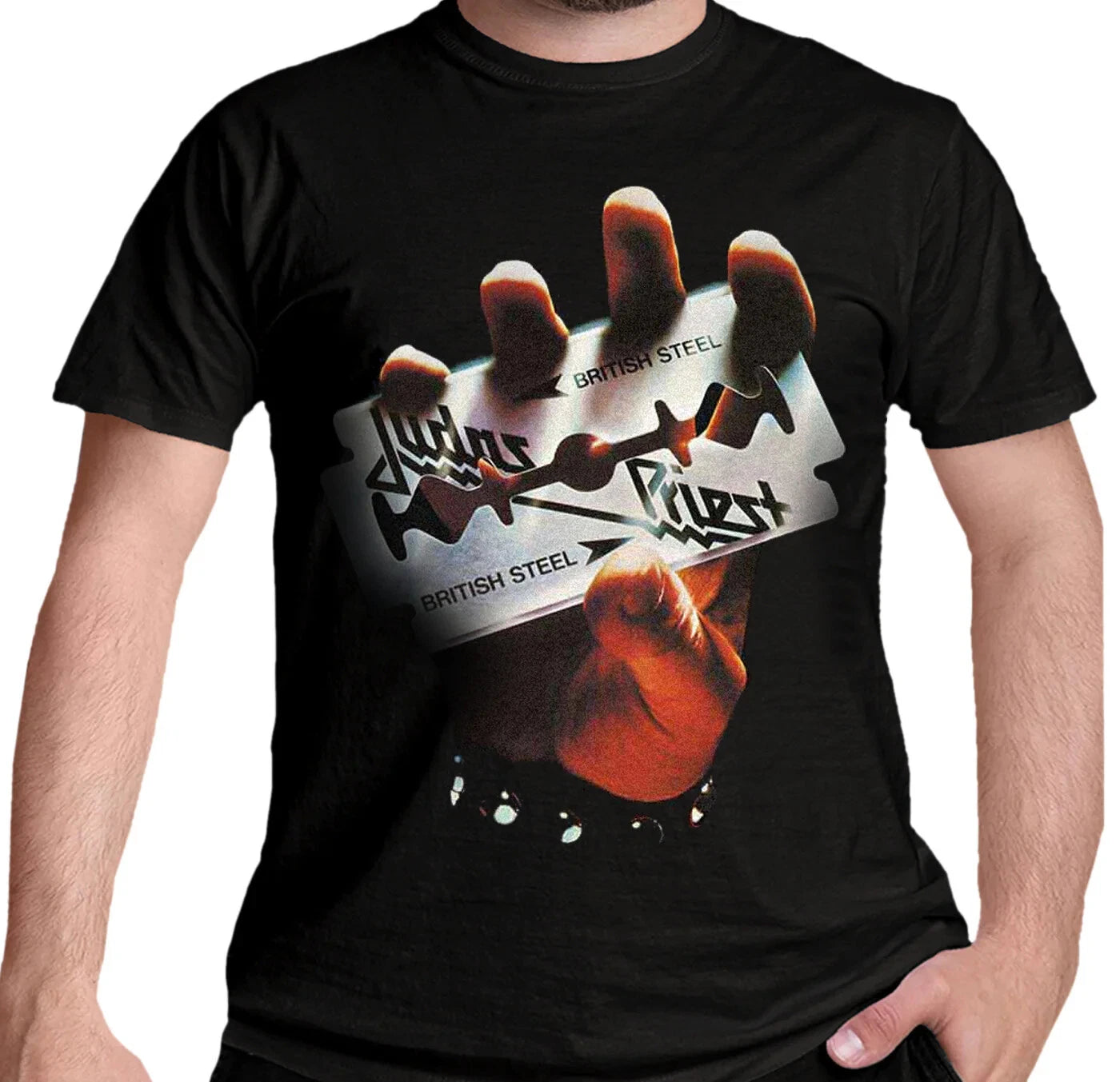 Official Judas Priest T Shirt British Steel Album Cover Black New  S M L XL XXL
