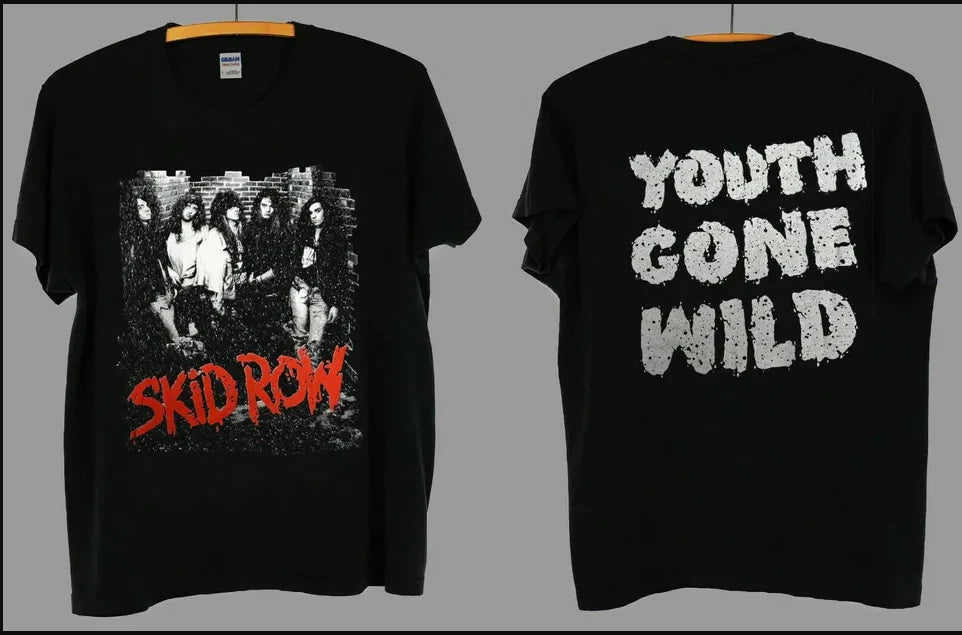 VINTAGE SKID ROW METAL ROCK CONCERT TOUR 1989 T SHIRT