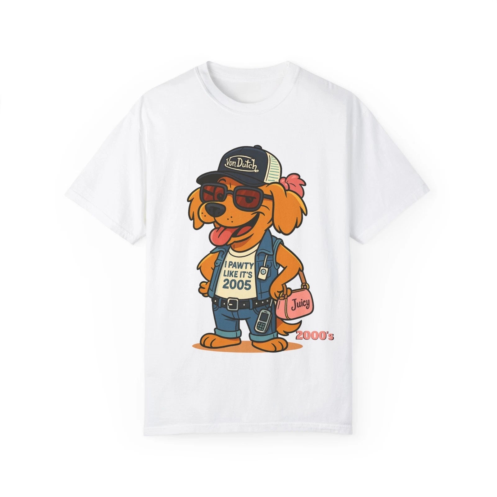 Vintage 2000's Dog Unisex T-shirt, Y2K Puppy Graphic Tee, Retro Dog Lover Shirt