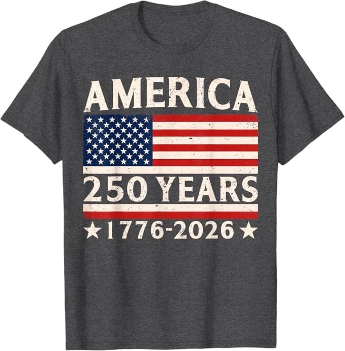 America 250 Years 4th of July 250th Anniversary USA Flag T-Shirt