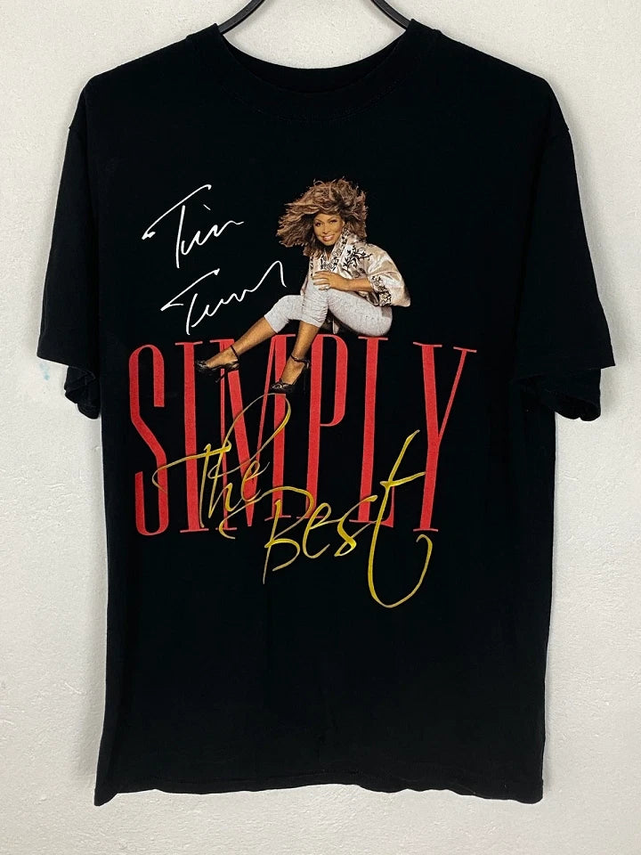 Vintage 00s Tina Turner Simply The Best Live Shirt Black Unisex S-5XL