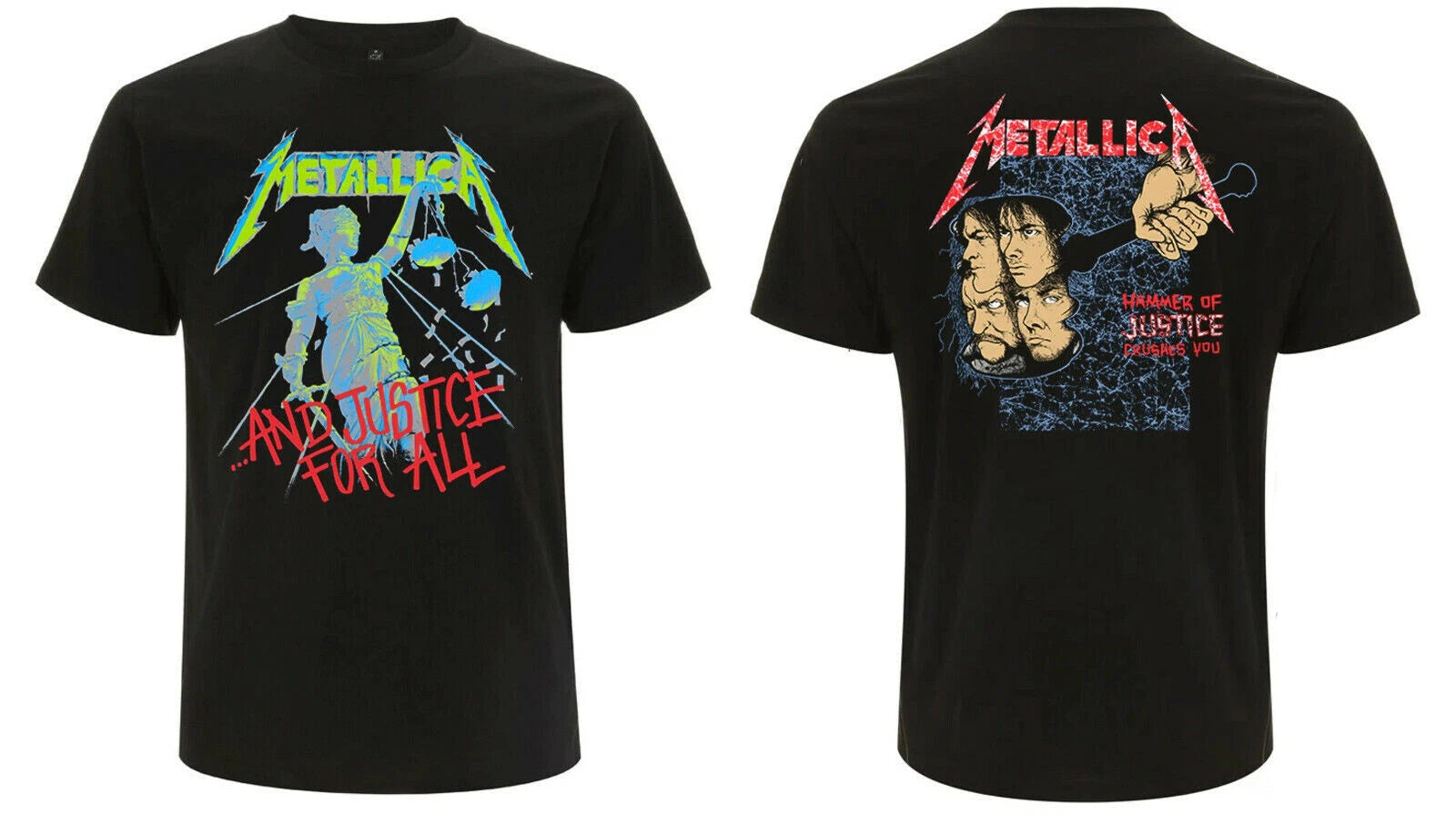 METALLICA cd cvr AND JUSTICE FOR ALL Official SHIRT LRG New hammer of justice