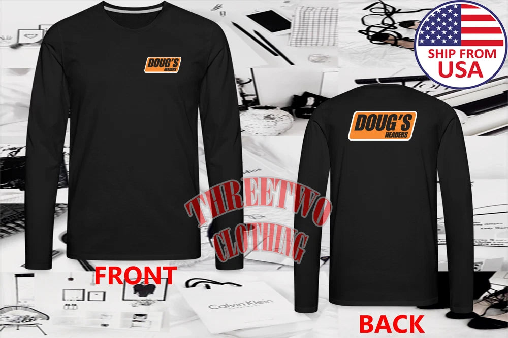 Doug's Headers Men's Black Size S to 3XL