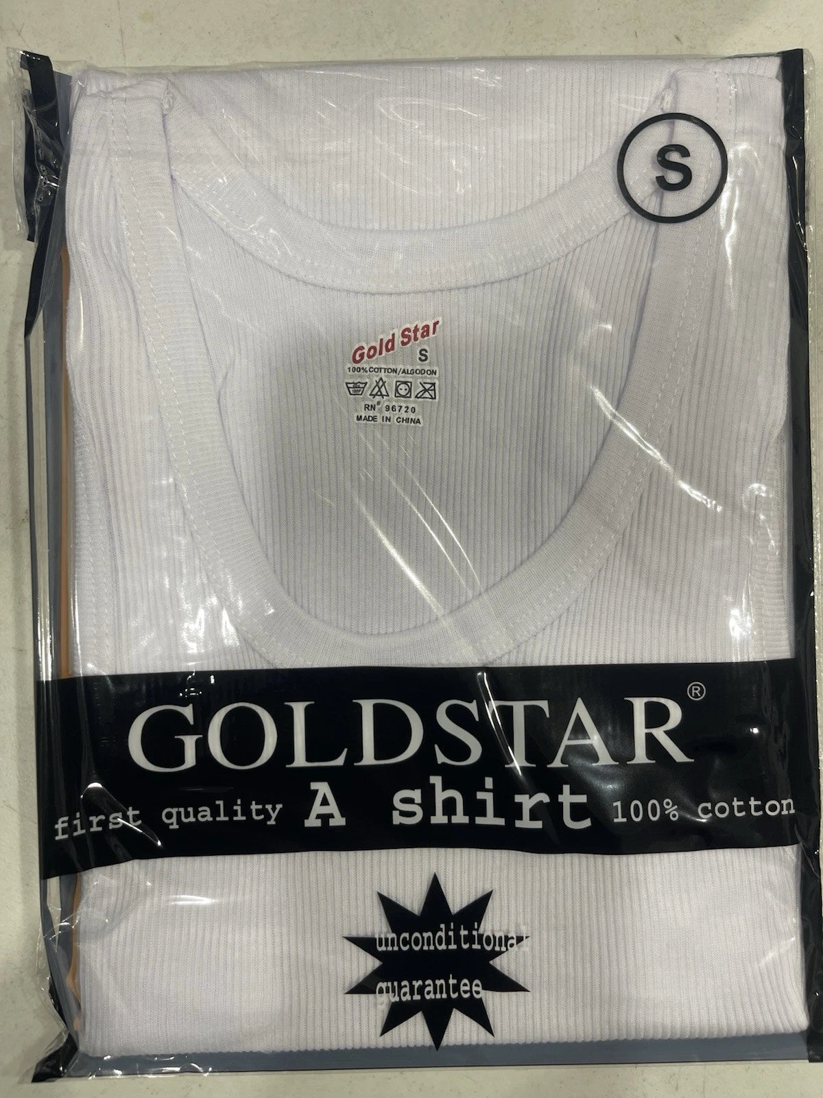 Goldstar Men’s White Tank Top | 100% Cotton | Soft, Comfortable ALL SIZES S-2xl