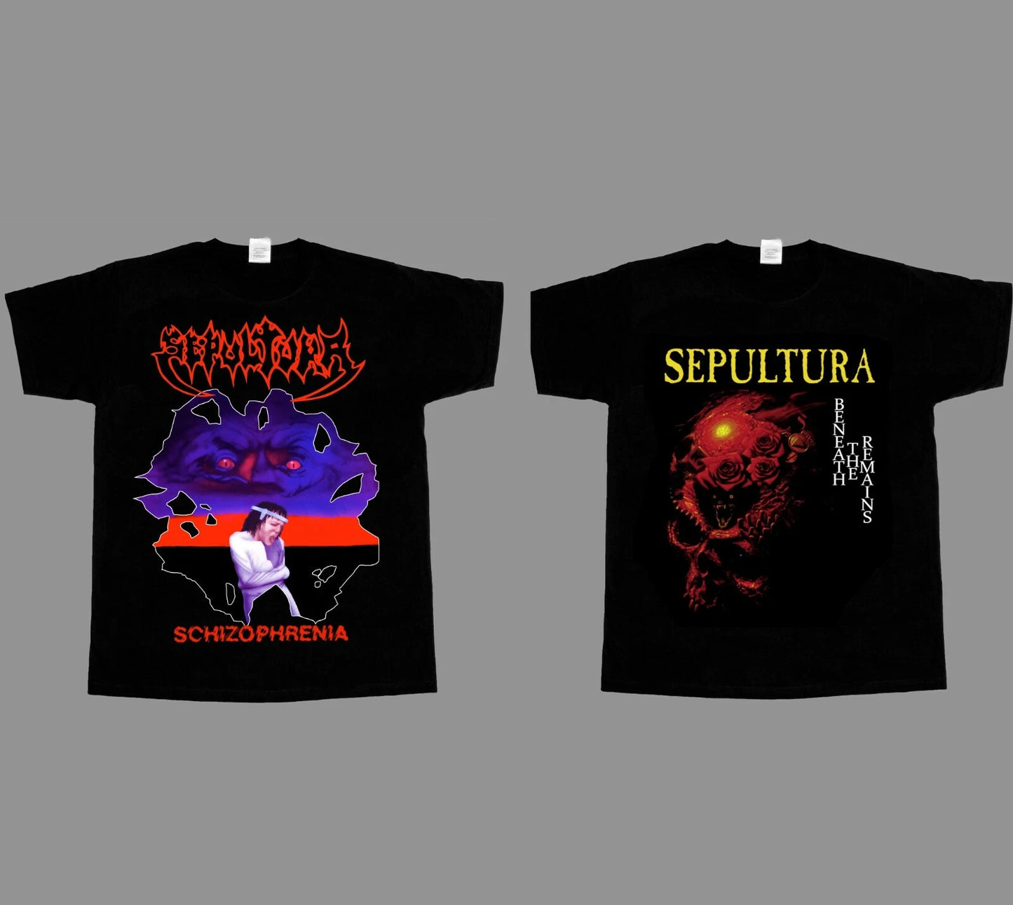 S-5XL SEPULTURA BENEATH THE REMAINS SCHIZOPHRENIA NEW SHORT/LONG SLEEVE T-SHIRT