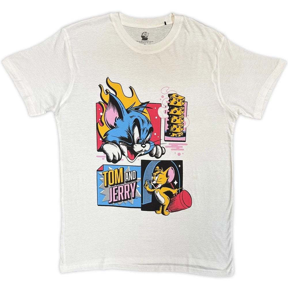 Tom & Jerry Pop Art Authorized Men's T-Shirt