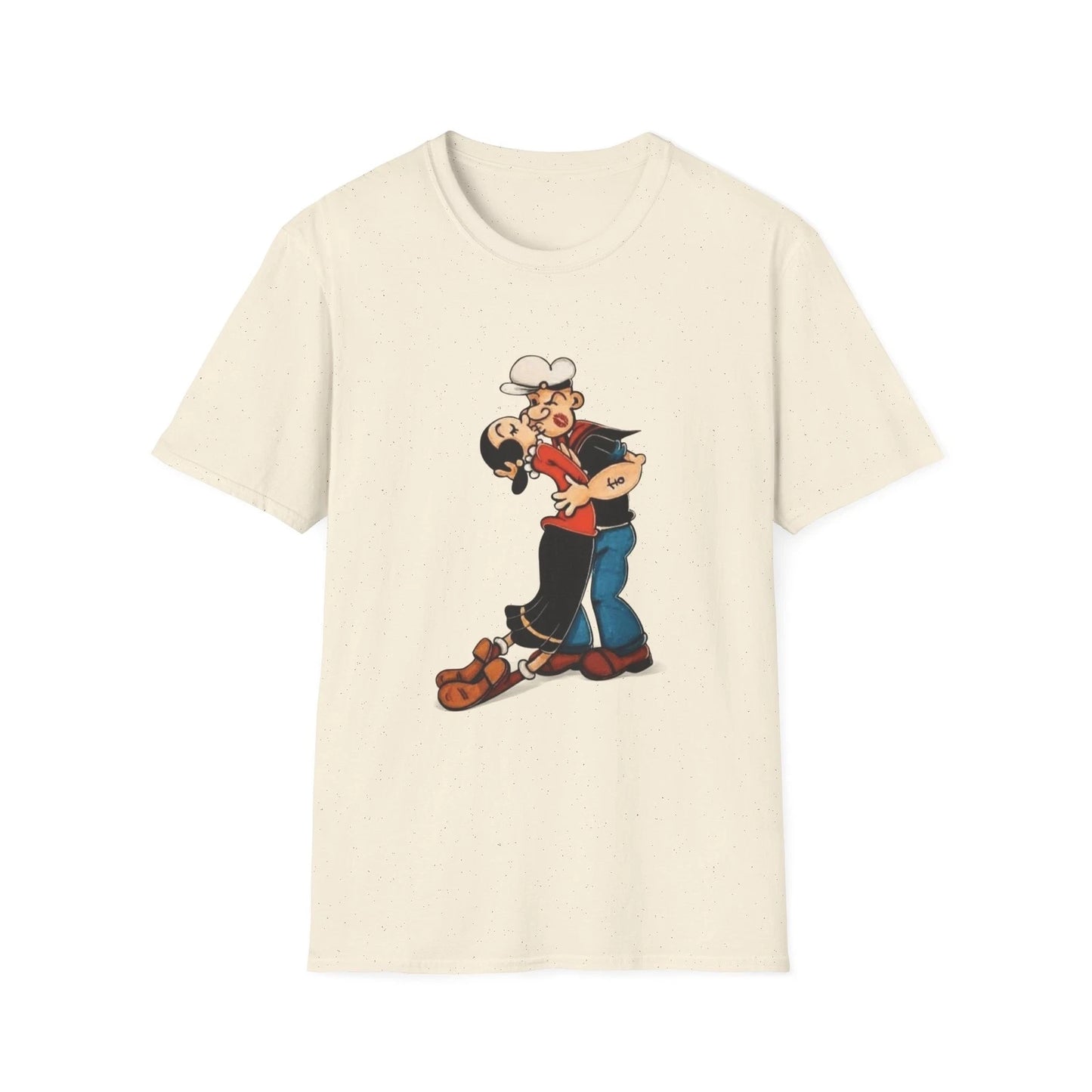 Popeye and Olive Oyl Kiss T-Shirt | Vintage Cartoon Couple Tee