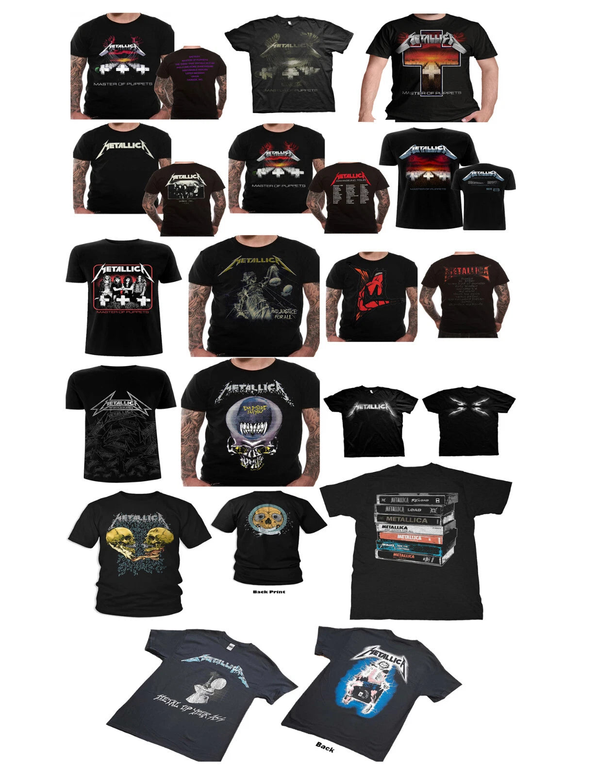 Official Metallica T Shirt Master Of Puppets Justice Sad But True New S To XXL