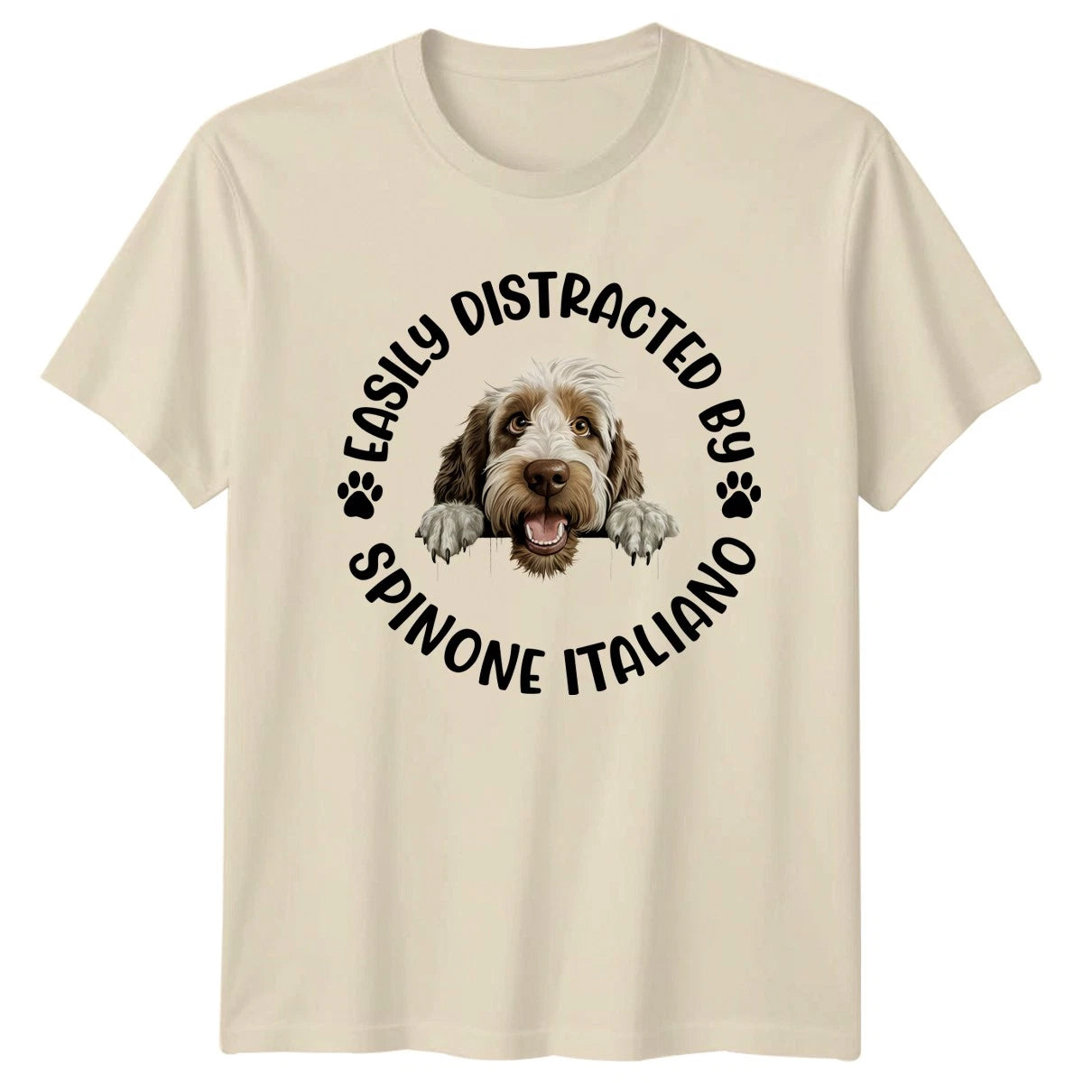 Easily Distracted By Spinone Italiano Mens T-Shirt Womens Tee Graphic Top
