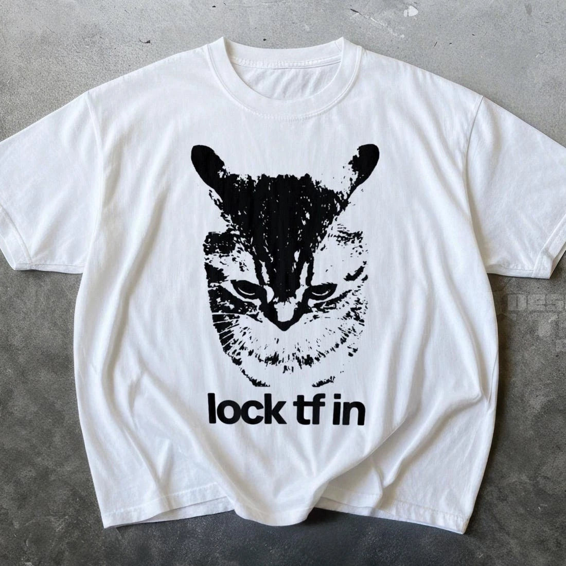 SALE! Lock TF In Cat Tshirt, Funny Gen Z Meme Shirt, Shitpost Graphic