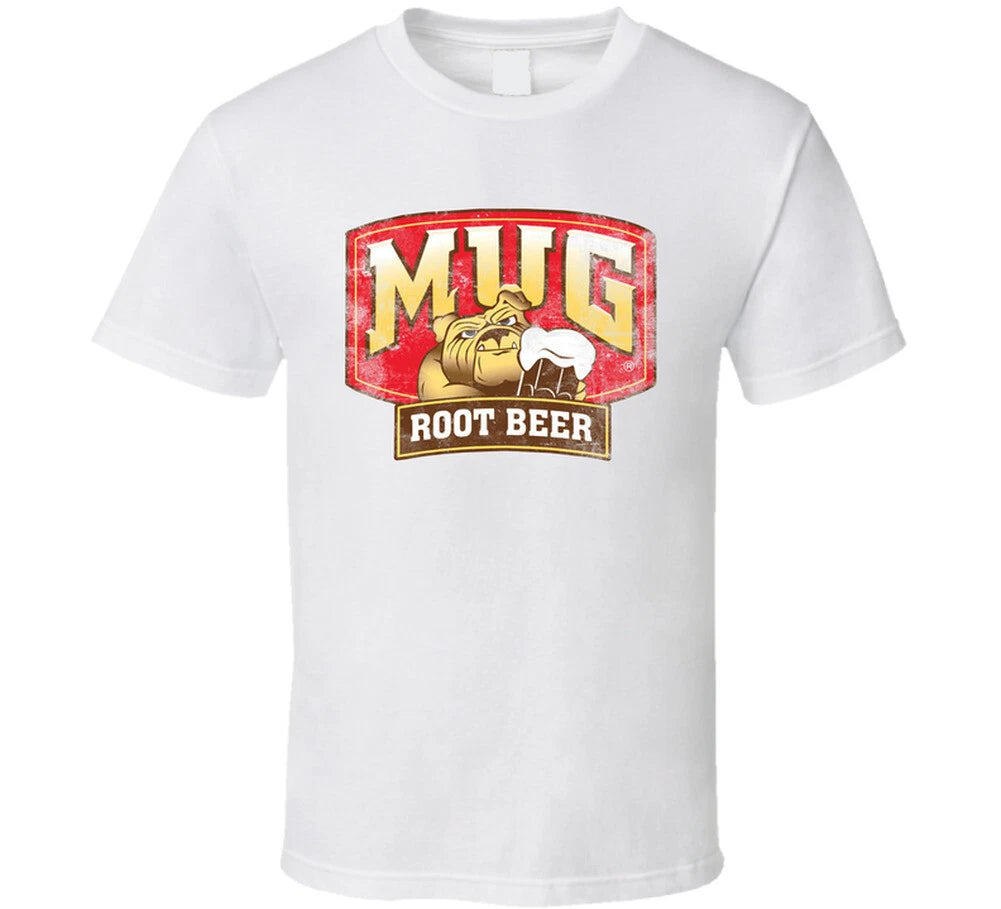 Mug Root Beer Retro Vintage Look Bulldog Soda Pop Label Food Logo T Shirt