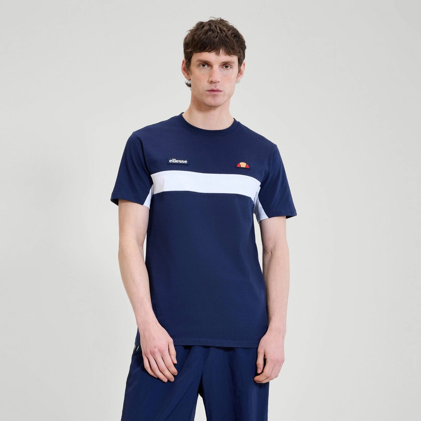 Ellesse Mens T-Shirt 'Live Forever' Dinelli Retro Britpop Tee Navy