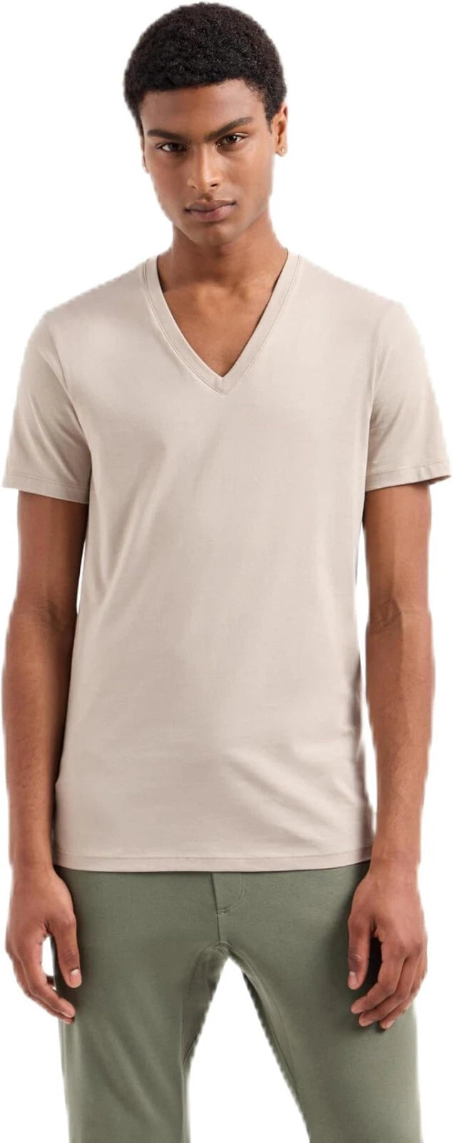Armani Exchange Men's Basic Pima V Neck Tee, String, Size XXL