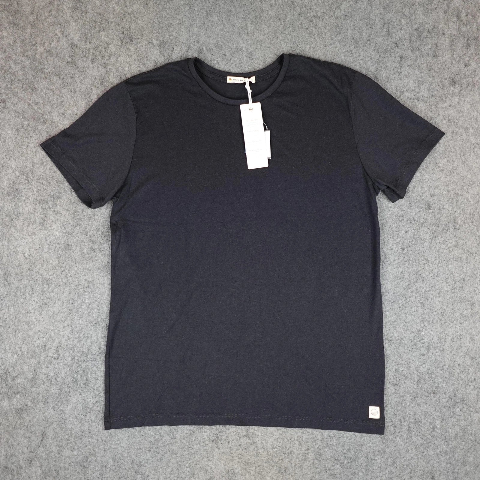 Marine Layer Shirt Mens Small Black Absurdly Soft Tee Signature Made in USA NWT